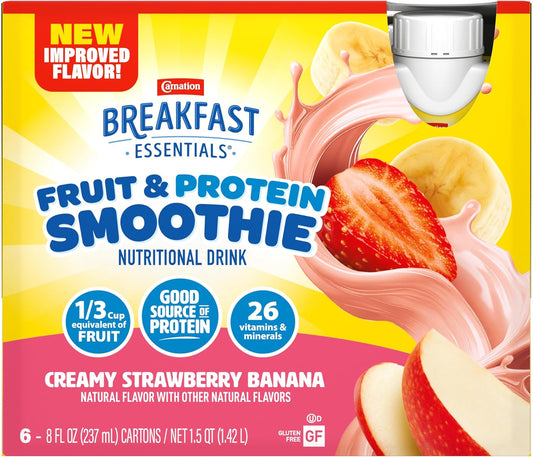 Carnation Breakfast Essentials Fruit & Protein Smoothie, Strawberry Banana