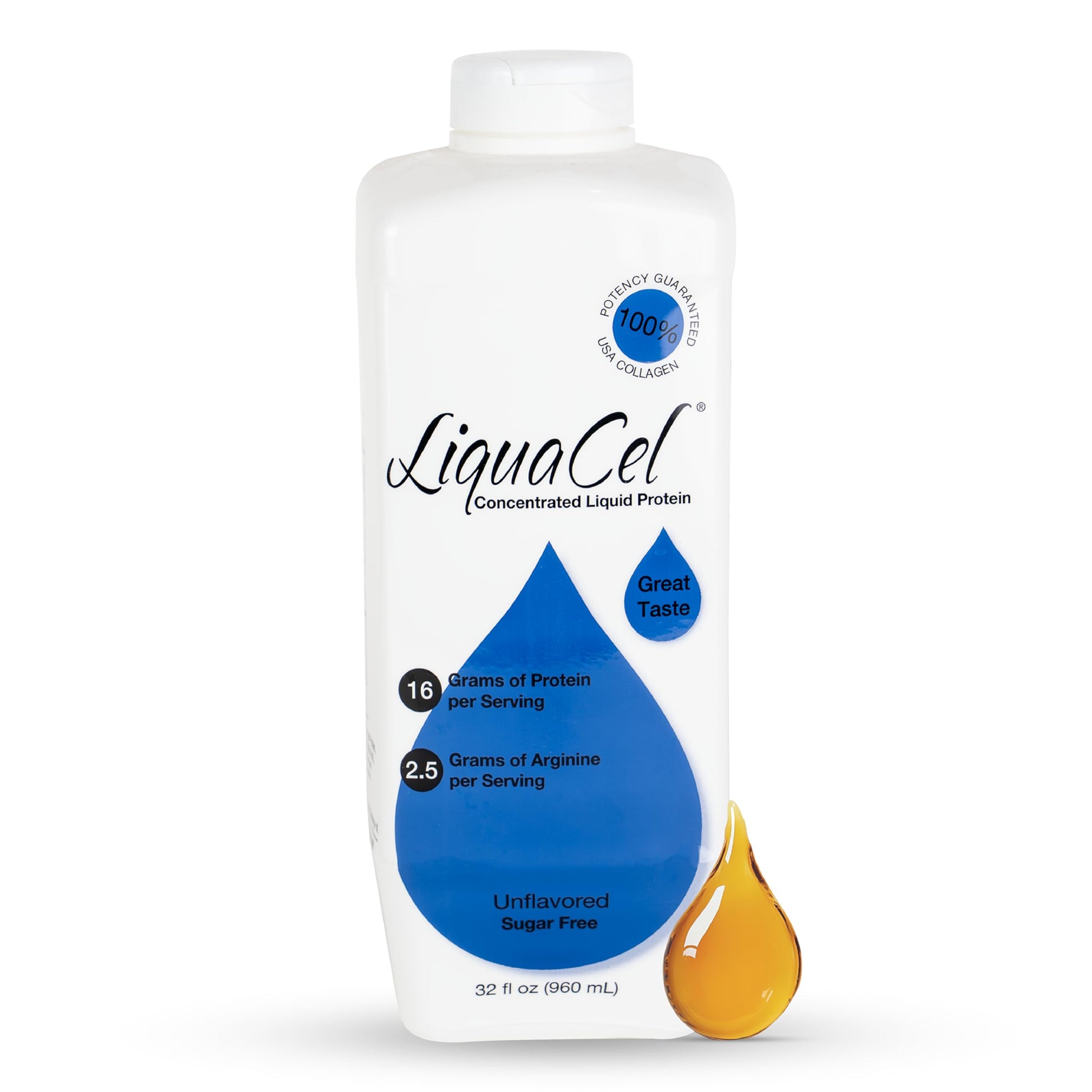LiquaCel Liquid Protein, Peach Mango, 32 oz Bottle