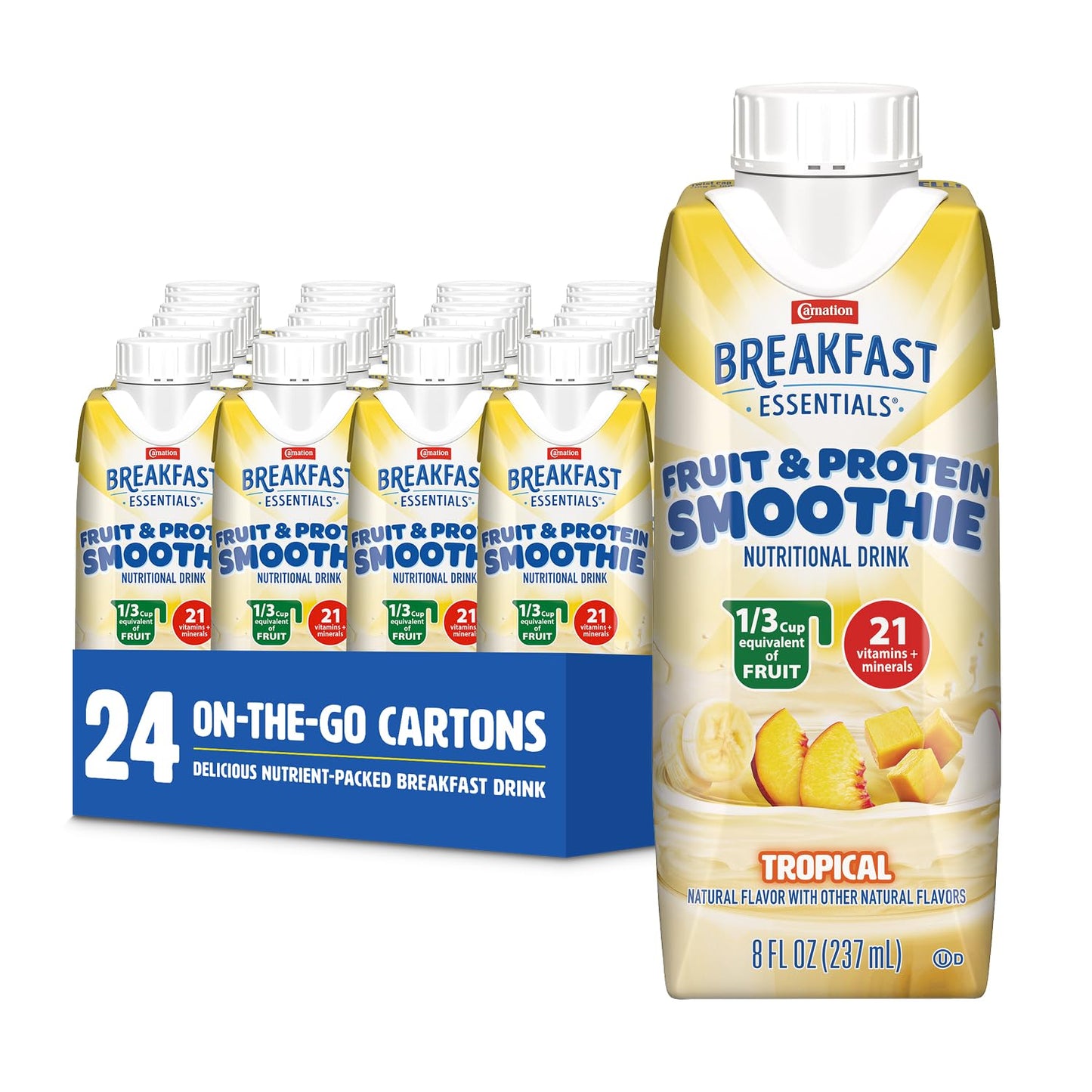 Carnation Breakfast Essentials Fruit & Protein Smoothie, Strawberry Banana