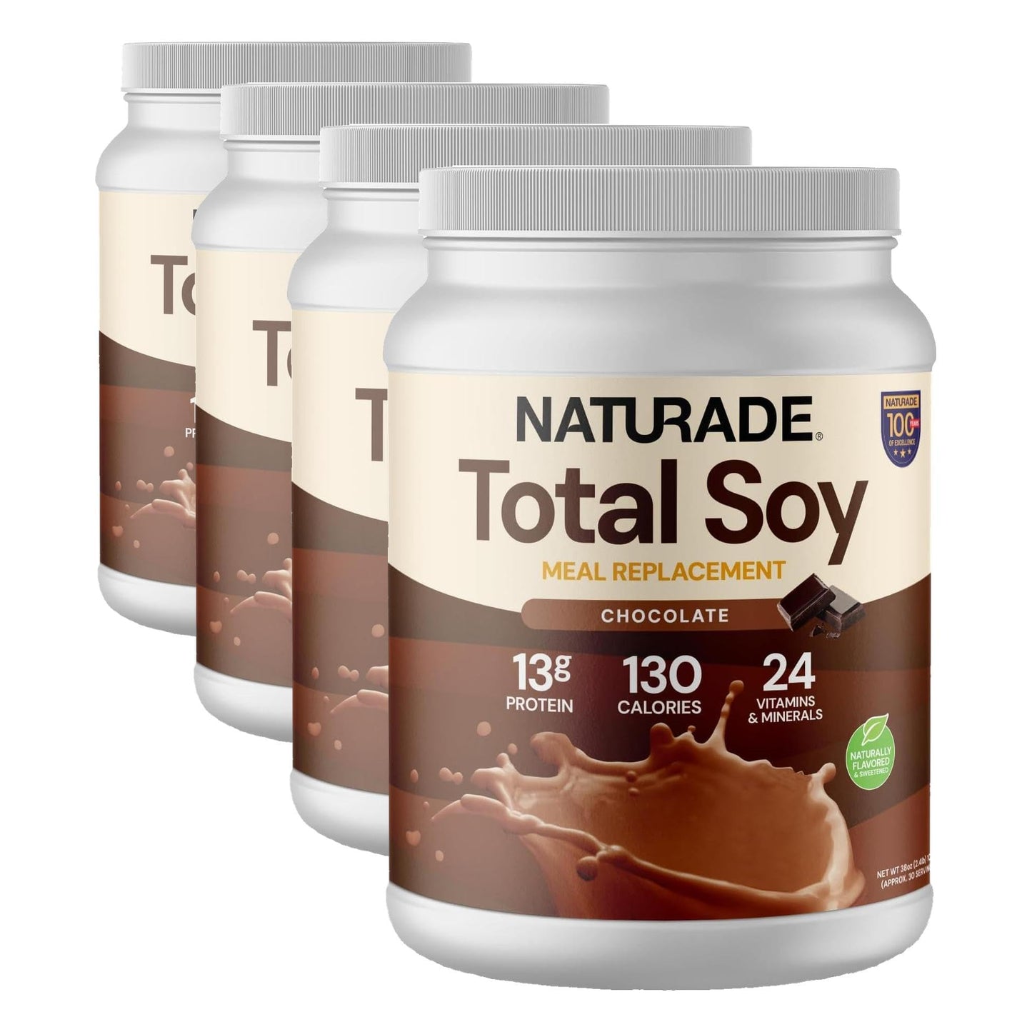 Naturade Total Soy Protein Powder | 13g Protein & 130 Calories per Servings | Meal Replacement Shake Mix | Non-GMO Soy | Lactose & Gluten Free | French Vanilla (15 Servings)