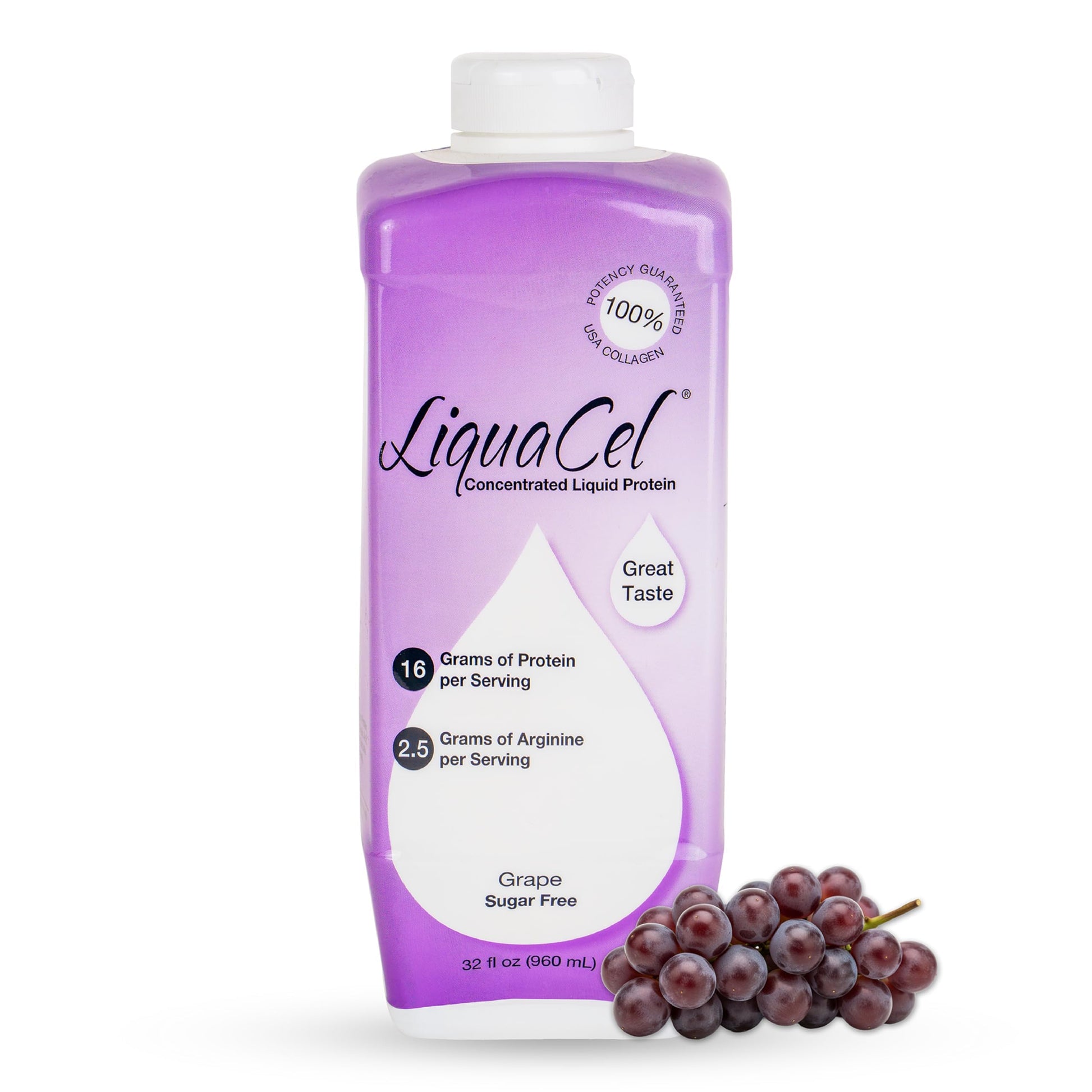 LiquaCel Liquid Protein, Peach Mango, 32 oz Bottle