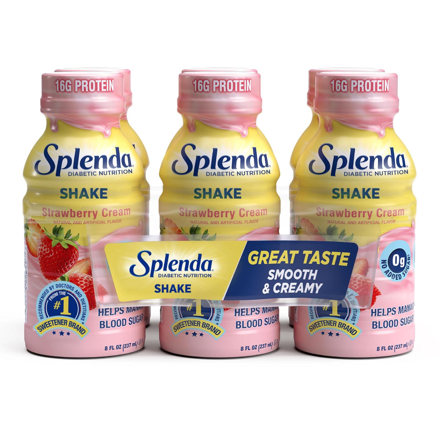SPLENDA Diabetes Nutrition Shakes, Milk Chocolate, 8 Fl Oz | Meal Replacement Shake, Pack of 24