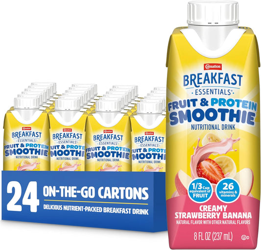 Carnation Breakfast Essentials Fruit & Protein Smoothie, Strawberry Banana