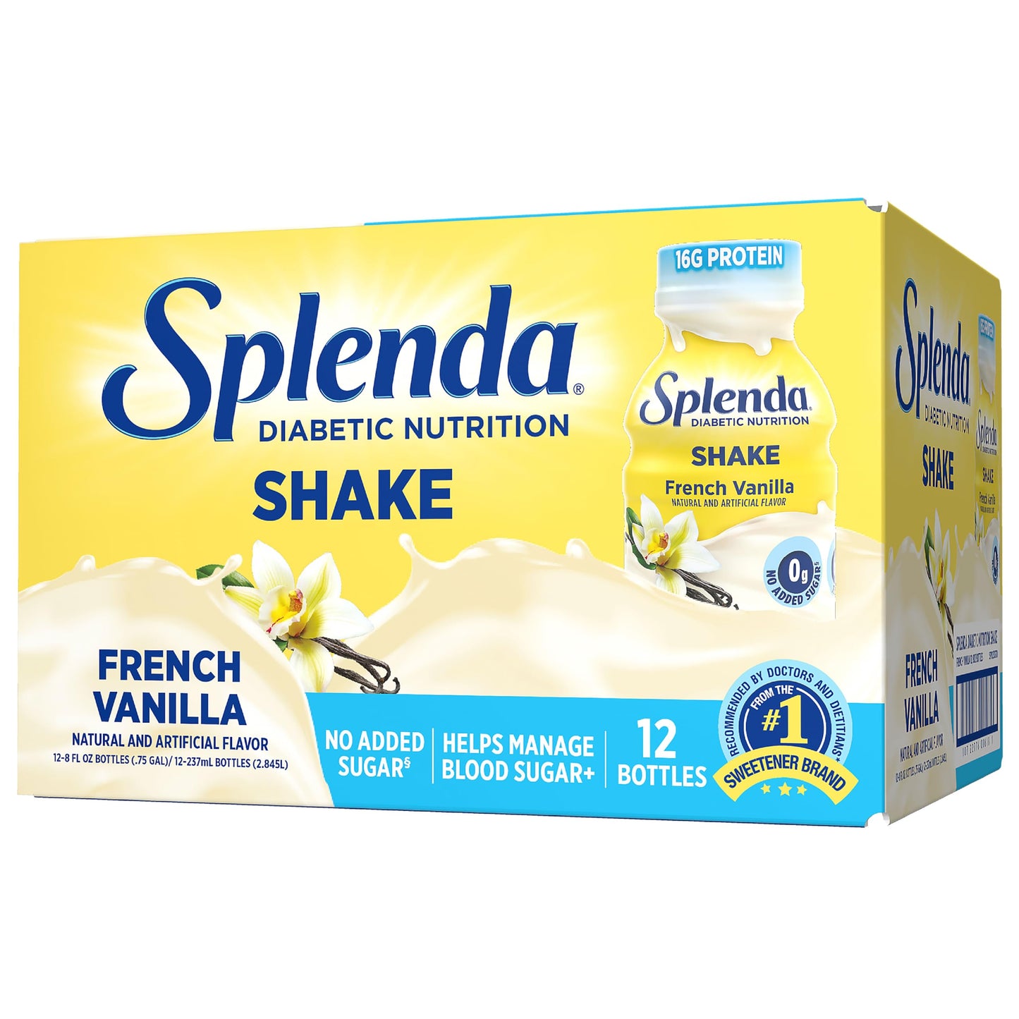 SPLENDA Diabetes Nutrition Shakes, Milk Chocolate, 8 Fl Oz | Meal Replacement Shake, Pack of 24