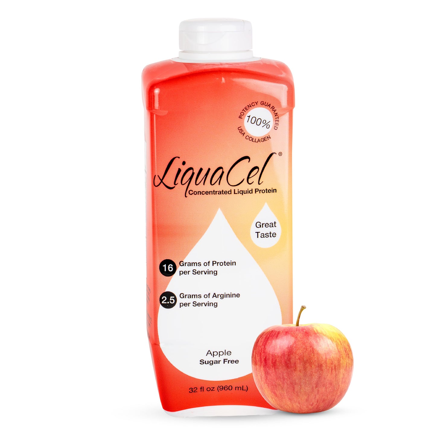 LiquaCel Liquid Protein, Peach Mango, 32 oz Bottle