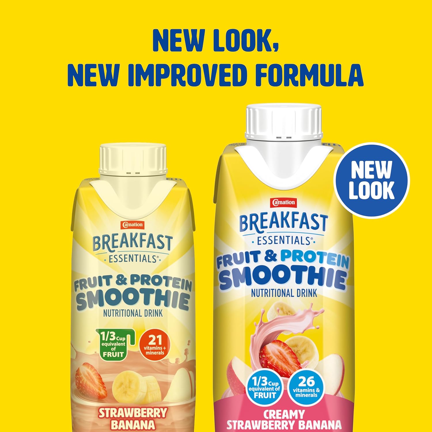 Carnation Breakfast Essentials Fruit & Protein Smoothie, Strawberry Banana