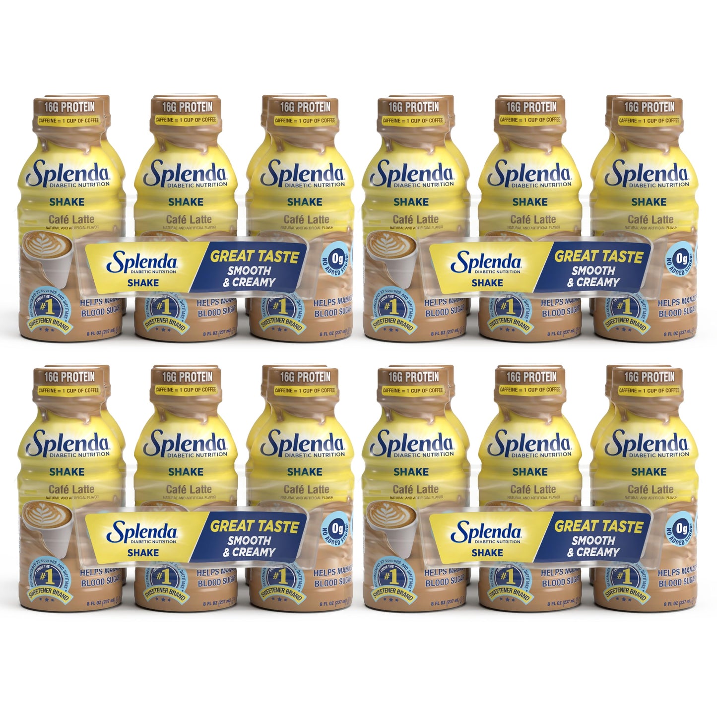 SPLENDA Diabetes Nutrition Shakes, Milk Chocolate, 8 Fl Oz | Meal Replacement Shake, Pack of 24
